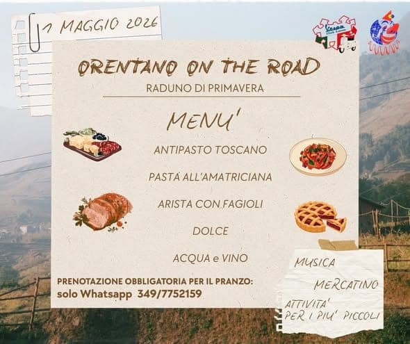 Orentano On The Road: tour, menù e attività per bambini